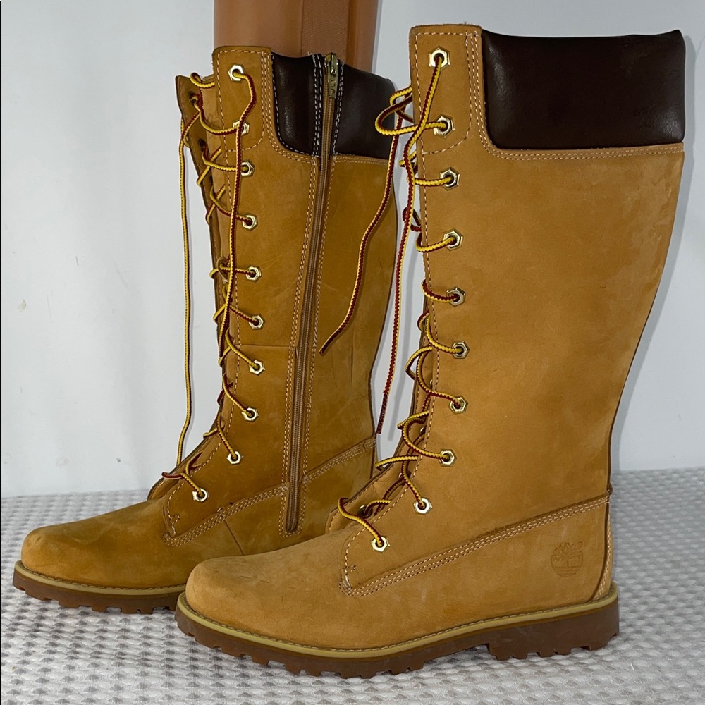 Timberland Women's Tall Lace-Up Waterproof Boots in Wheat